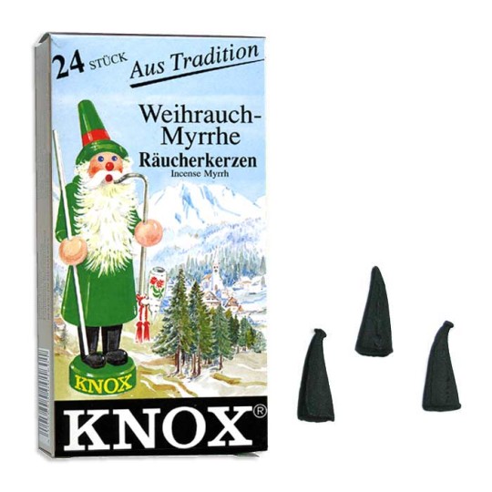 24 Medium Incense Cones in Myrrh ~ Germany